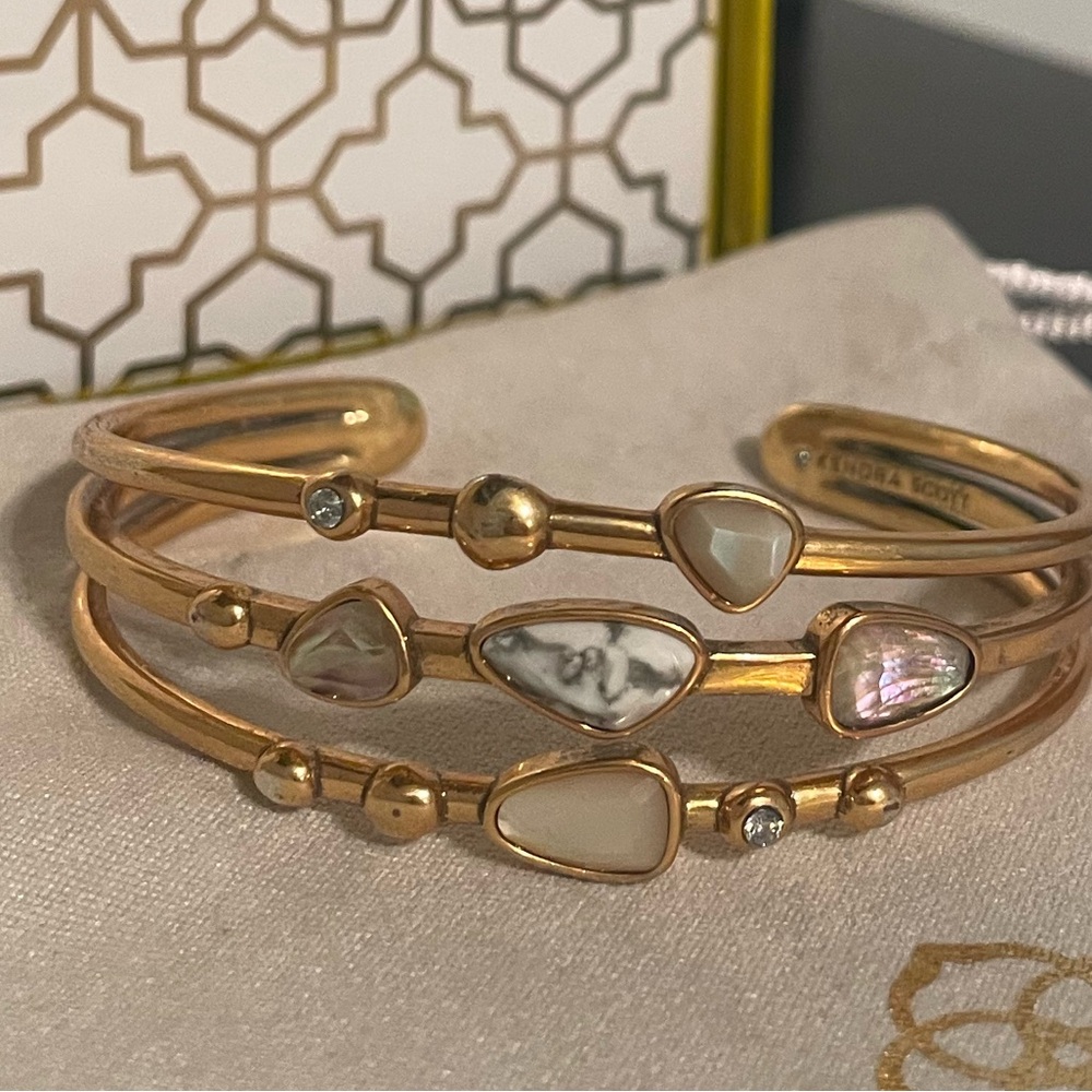 Kendra Scott Ivy Vintage Golf Cuff: White Mix